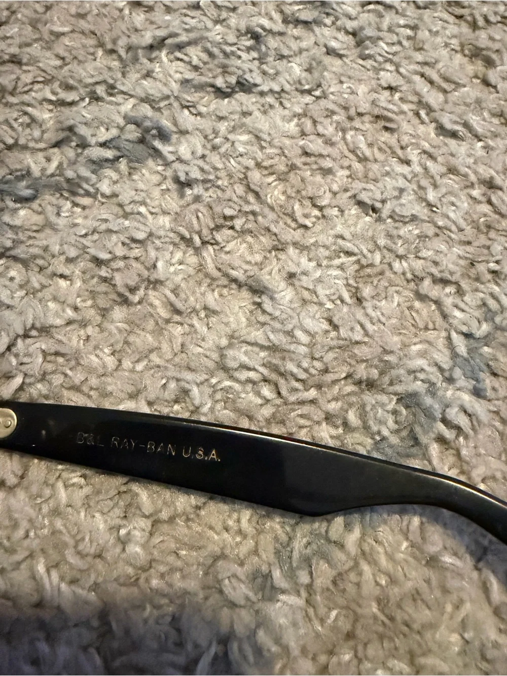 Vintage B&L Ray-Ban Wayfarer Sunglasses Black Ebony G-15 Glass Lens USA 5022 BL